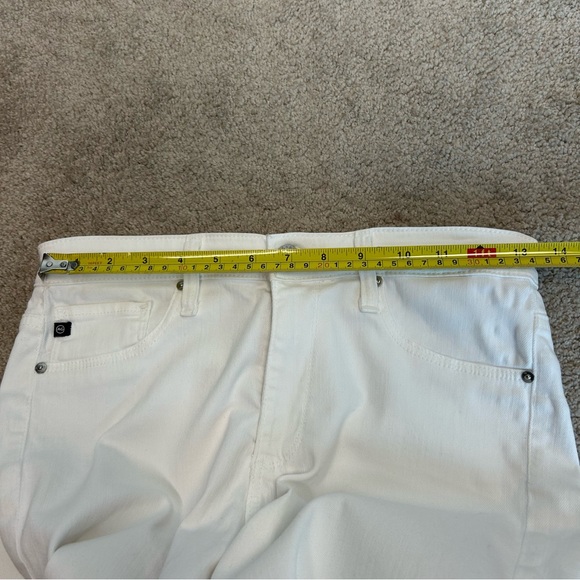AG Adriano Goldschmied white The Farrah Skinny Ankle high rise denim jeans 27 - Picture 10 of 14